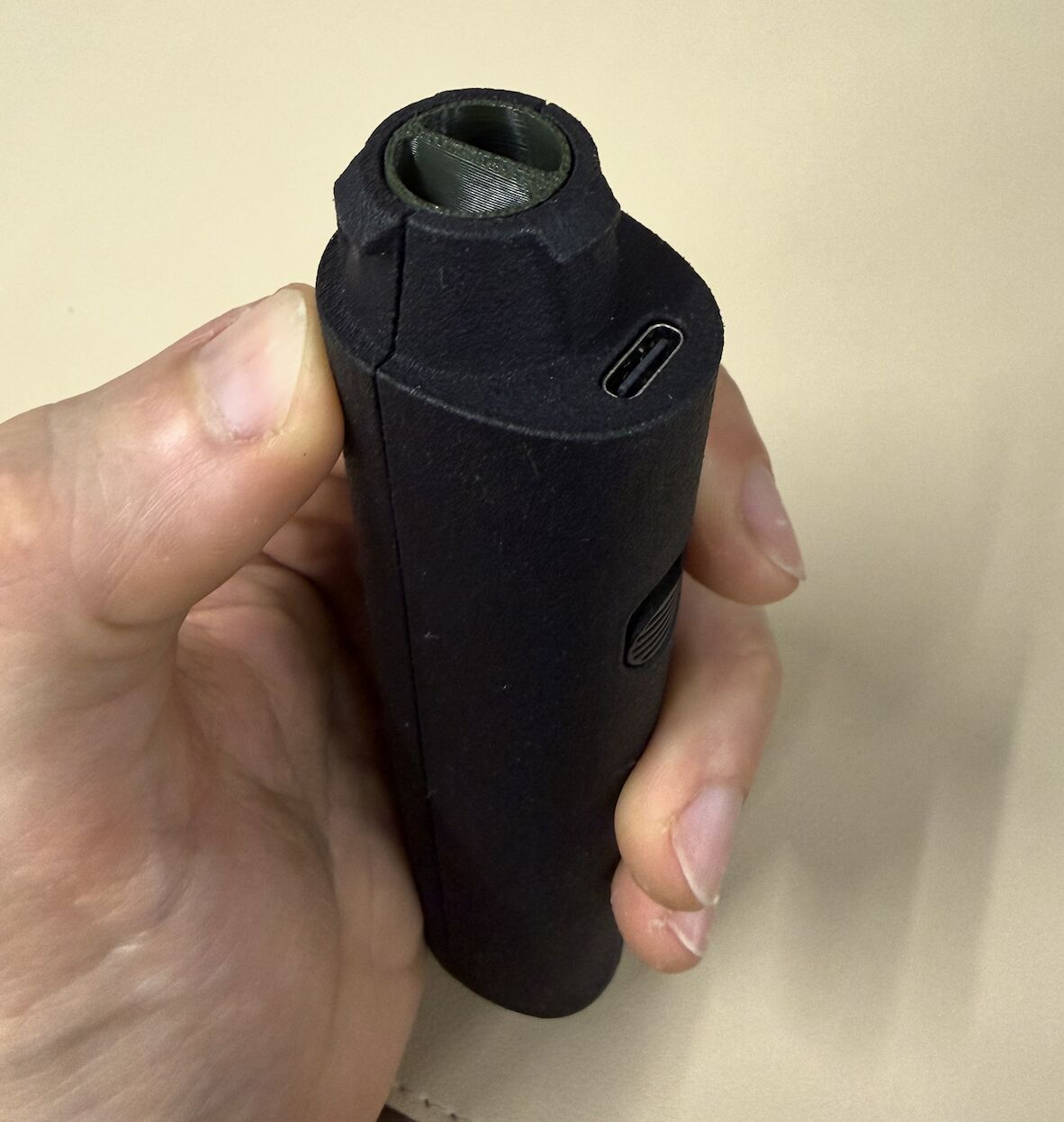 ChalkBlaster V2 handle with the USB-C charging port moved to the top, under the brush head