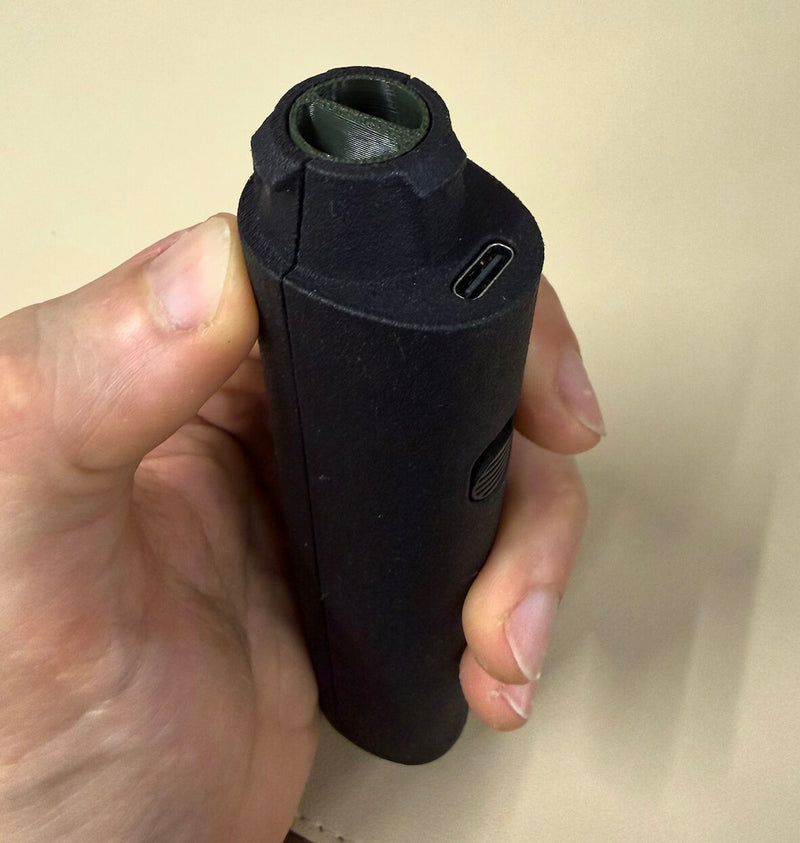 ChalkBlaster V2 handle with the USB-C charging port moved to the top, under the brush head