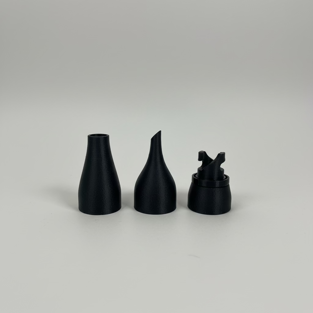 three nozzle set 3d prinited for the chalkblaster.