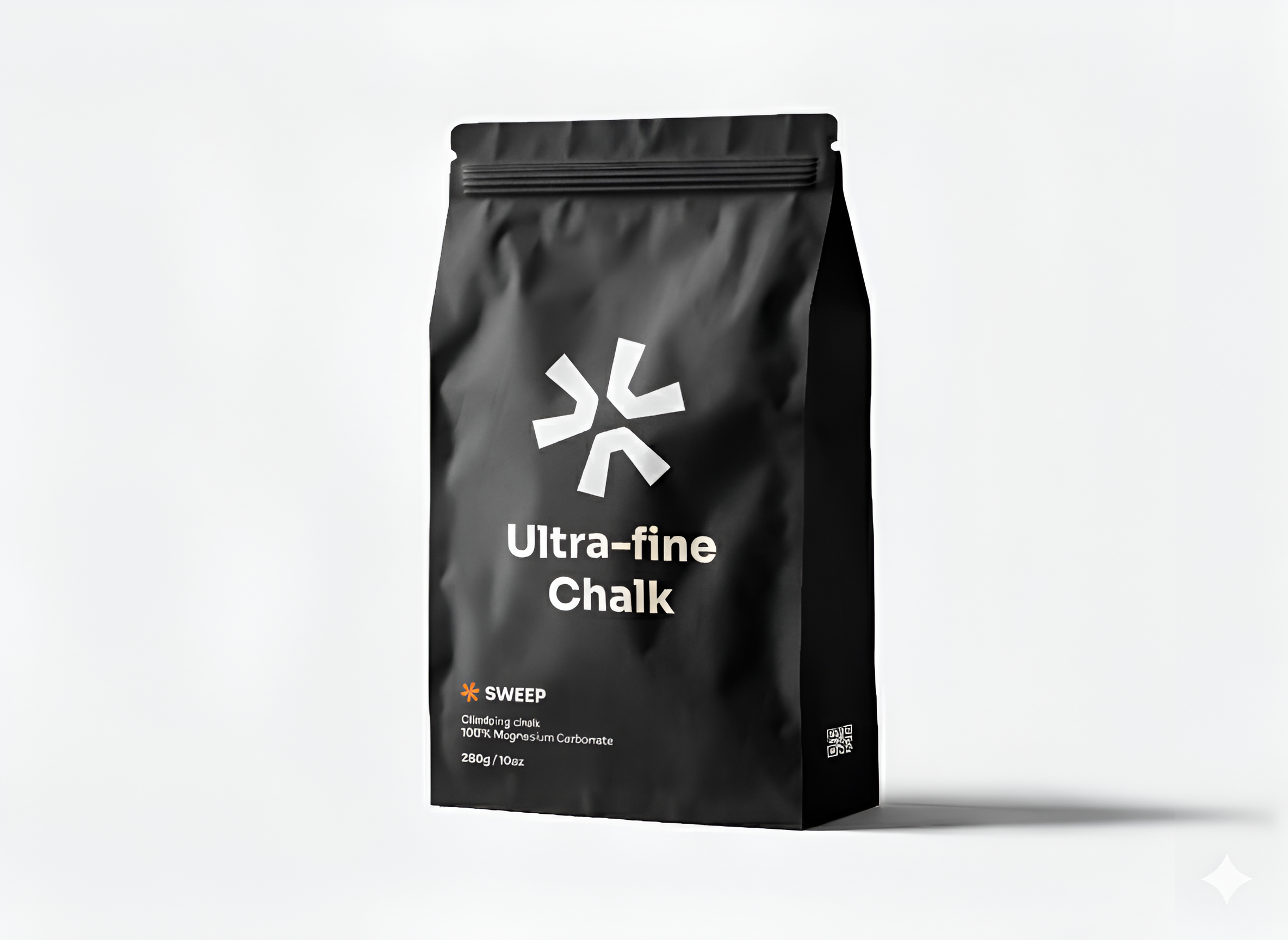 One Black bag of ultra-fine chalk with 'Sweep' branding on a white background